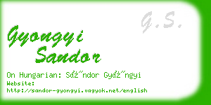 gyongyi sandor business card
